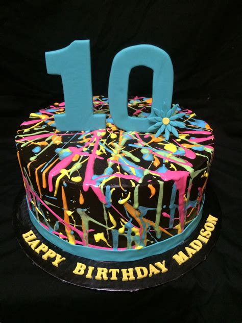 Glow Party Birthday Cake - Wiki Cakes