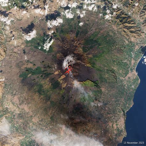 ESA - Italy's Mount Etna spews lava