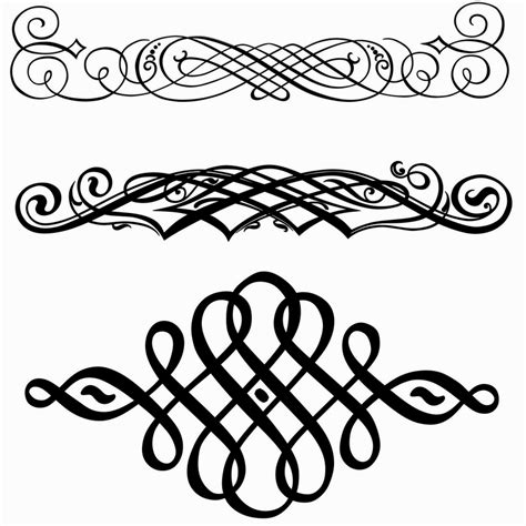 Decorative Flourishes 1 | Typography Flourishes & Scrolls | Pinterest | Free, Stenciling and ...