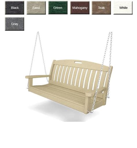 POLYWOOD® Nautical Porch Swing: OutdoorPolyFurniture.com