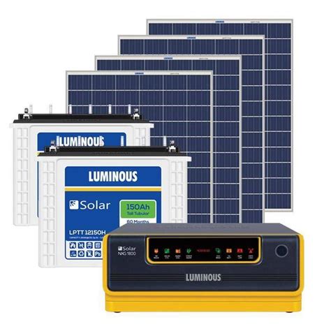 Luminous 1500 VA Off Grid Solar System with 1080 Watts Panel and ...