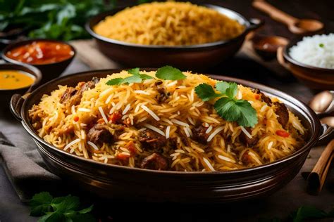 AI generated indian biryani - a traditional dish of rice and meat 35609786 Stock Photo at Vecteezy