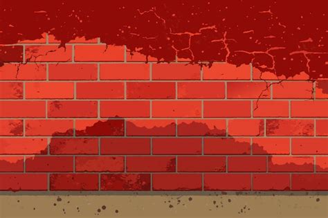 Premium Vector | Red brick wall texture