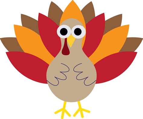 Cute Turkey Clipart Free Clipart Turkey With Brown - Thanksgiving ...