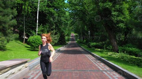 Athlete woman jogging in park. Sport woman at morning workout 11364160 ...