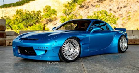 Mazda RX-7 FD Rocks Strasse Wheels And Rocket Bunny Body Kit | Carscoops