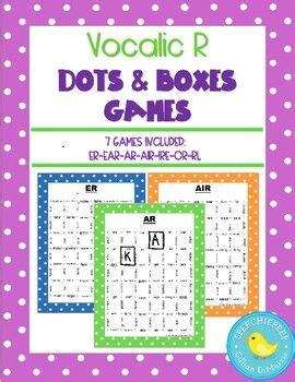 Vocalic R Dots & Boxes (Printable & Distance Learning Options) in 2024 ...