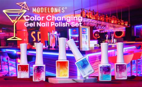 Amazon.com : Modelones Color Changing Gel Nail Polish - 6 Colors 10ml ...