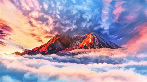 Clouds Mountain Wallpaper Hd