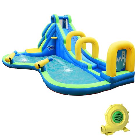 Gymax Kids Inflatable Water Park Bounce House with Blower - Walmart.com