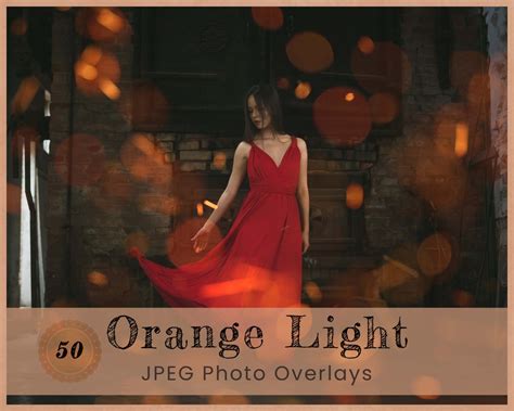 50 Orange Light Digital Overlay Backdrop Photography Overlay - Etsy