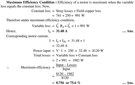 Efficiency of DC Motor - ElectricalWorkbook