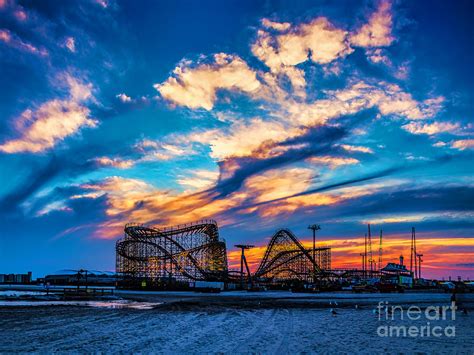 Wildwood Beach Sunset Photograph by Nick Zelinsky