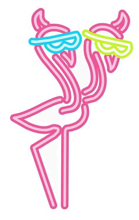 Flamingo neon clipart - Clipground