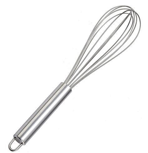 10 Inches Stainless Steel Egg Beater Hand Blender Spiral Wire Whisk Mixer For Baking Cooking ...