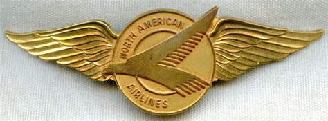 Nice 1954-56 North American Airlines Pilot Hat Badge by Metal Arts ...