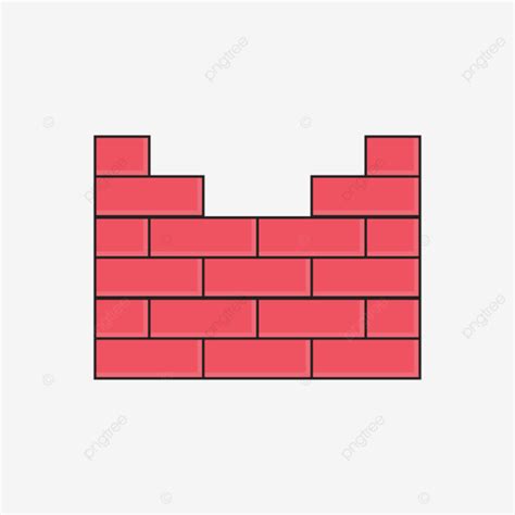 Brick Wall Frame Vector Art PNG, Brick Wall, Wall, Red Brick, Red PNG Image For Free Download