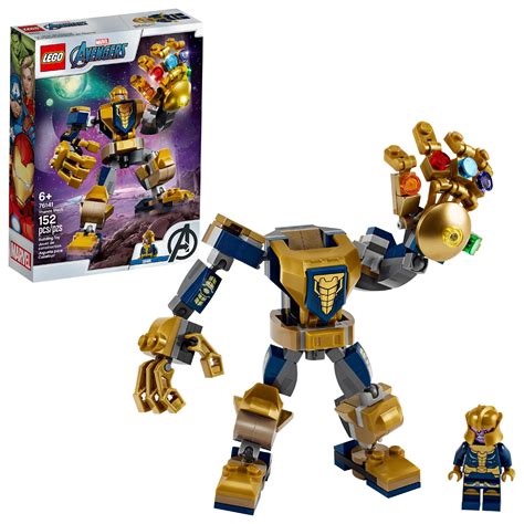 LEGO Marvel Avengers Thanos Mech 76141 Action Building Toy with Thanos Minifigure (152 Pieces ...