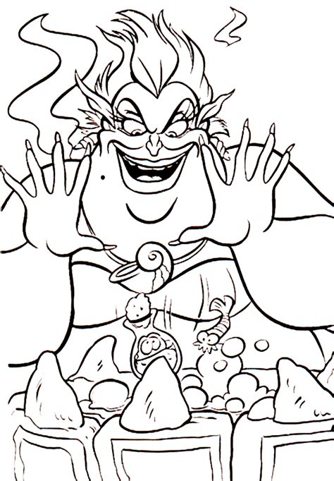 Ursula Little Mermaid Coloring Pages - Coloring Home