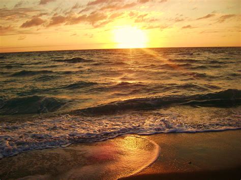 Sun rising over the Atlantic Ocean in Hollywood, Florida image - Free stock photo - Public ...