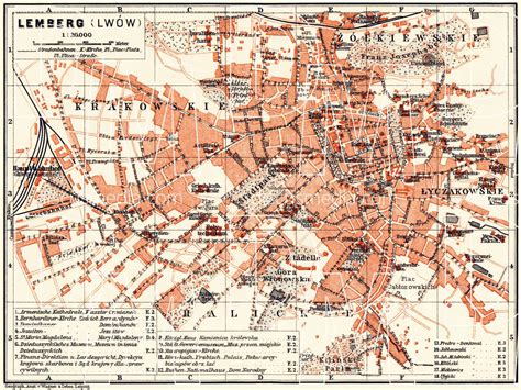 Old map of Lemberg in 1911. Buy vintage map replica poster print or ...