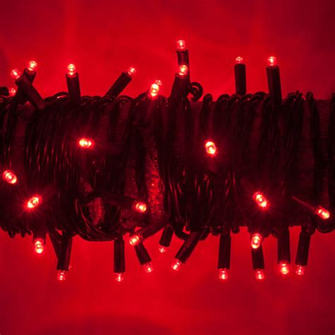 Red Outdoor LED String Lights, 50 ct, 5MM - Yard Envy