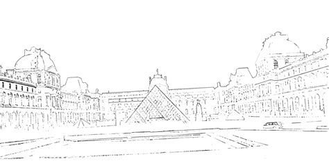 Louvre Sketch at PaintingValley.com | Explore collection of Louvre Sketch