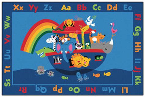 Noah's Alphabet Animals (6' x 9' Rectangle) - Concordia Supply