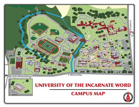 Incarnate Word Campus Map - Tourist Map Of English