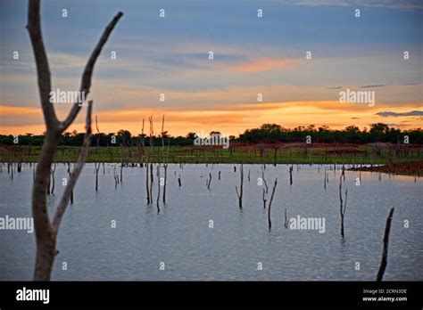 Sunset over Lake Kariba in Zimbabwe Stock Photo - Alamy