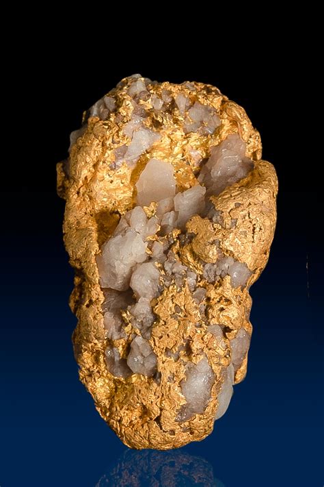 Quartz Encrusted Arizona Natural Gold Nugget - 6.42 grams [GM48] - $630.00 : GoldNuggetSales