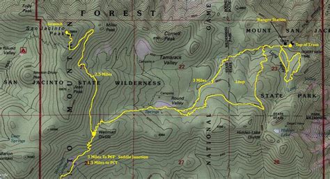 San Jacinto Peak Hiking Information And Map