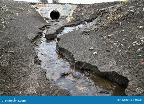 Soil erosion by water stock image. Image of channel - 142885413