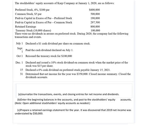 Solved Common Stock Dividends Distributable 5 Paid-in | Chegg.com