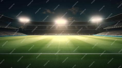 Premium AI Image | Cricket stadium in lights and flashes Generative ai