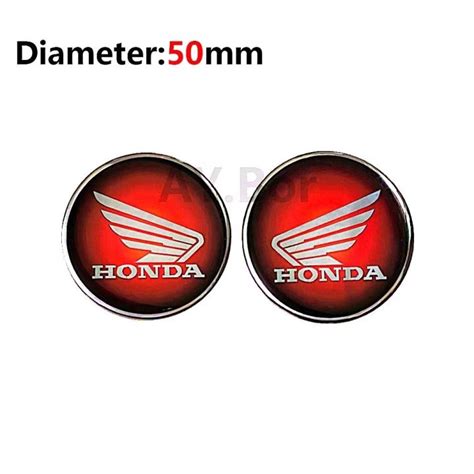 2Pcs/Set 3D Rubber Waterproof Motorcycle Stickers Decals Honda Logo ...