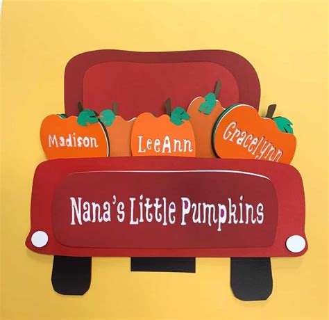 Little Pumpkins Fall Truck Free SVG | Craft Room Time