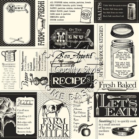 Farmhouse Kitchen Labels Paper – Canvas Corp Brands