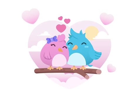 Free 105 Two Love Birds Svg SVG PNG EPS DXF File