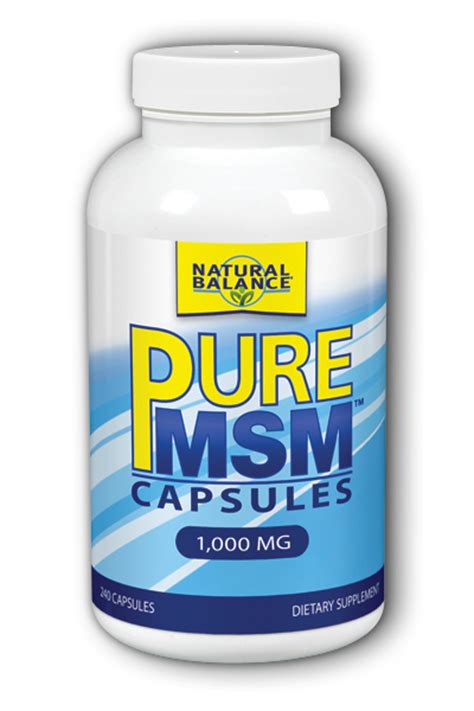 Pure MSM Capsules 1,000 mg 240 Caps , made by trimedica-natural-balance