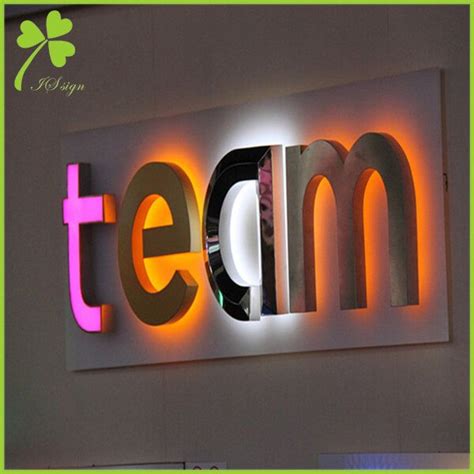 Acrylic Backlit Signage Custom Sign 3D Brushed Metal Sign Custom ...