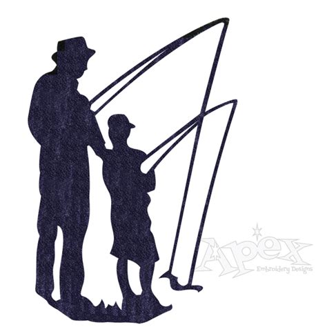 Father Son Fishing Silhouette at GetDrawings | Free download