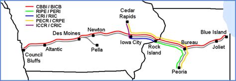 the Iowa Interstate Railroad System Map