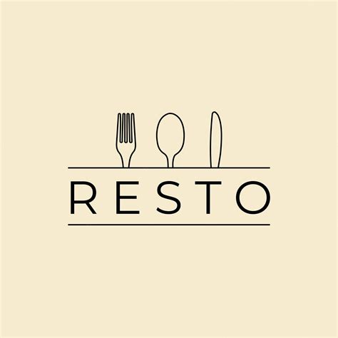 Premium Vector | Food minimalist logo line art vector icon design