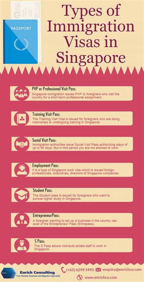 Types of immigration visas in Singapore | Visual.ly