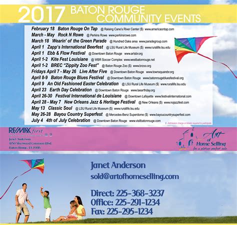 Baton Rouge Community Events 2017 | Art of Home Selling Real Estate ...