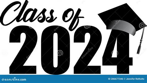 Class of 2024 Bold Logo stock illustration. Illustration of ceremony ...