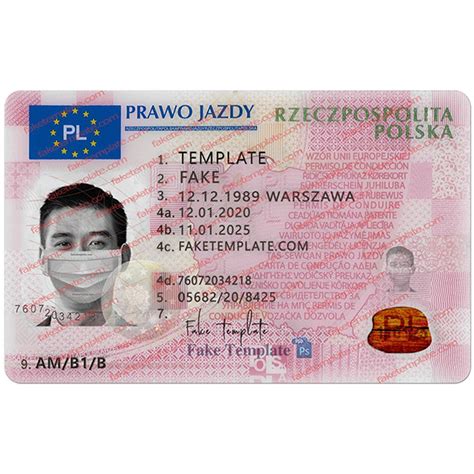 Poland Driver License Psd New - Fake Template