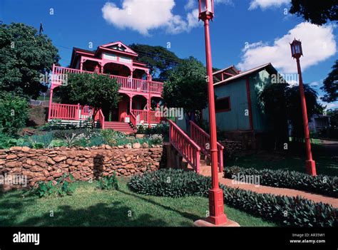 Hawaiia Plantation Village Waipahu Oahu Hawaii Stock Photo - Alamy