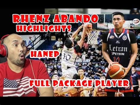 RHENZ ABANDO HIGHLIGHTS - LETRAN NCAA - YouTube